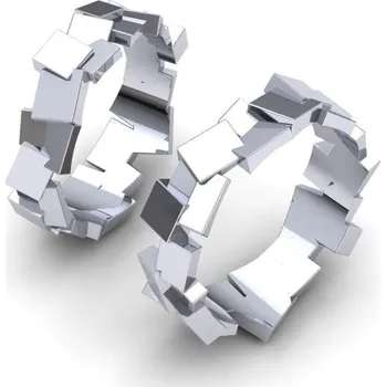 Prsten Snubní prsteny krystaly SN20004 pánský Materiál: Červené zlato 14kt, Šířka: 4, Velikost: 43