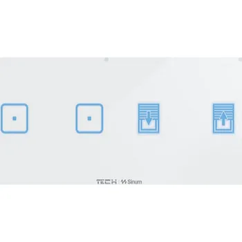 vypínač TECH STEROWNIKI Drátový dvoupólový spínač světla a rolety černý WSZ-22MP Tech Controls
