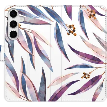 Pouzdro na mobilní telefon Flipové pouzdro iSaprio - Ornamental Leaves - Samsung Galaxy S24+