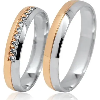 Prsten Snubní prsteny Retofy 60Dk dámský Materiál: Červené zlato 14kt, Šířka: 3.8, Velikost: 42