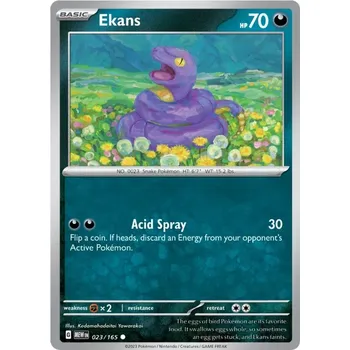 Karetní hra Ekans 023/165 - Scarlet & Violet 151 Typ karty: Reverse Holo