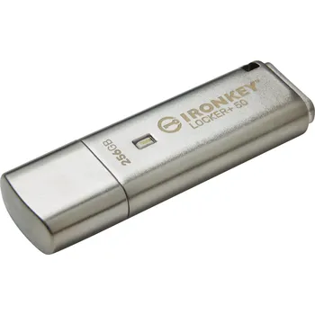 USB flash disk Kingston IronKey Locker+ 50/256GB/USB 3.1/USB-A/Stříbrná