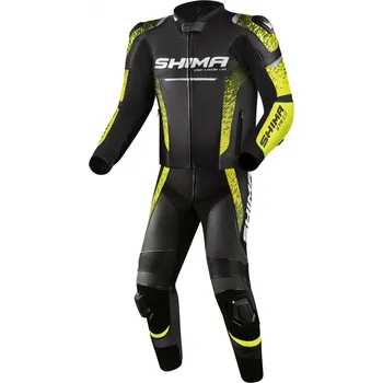 Moto oblečení Kombinéza na motorku Shima STR 2.0 černo-fluo žlutá 54