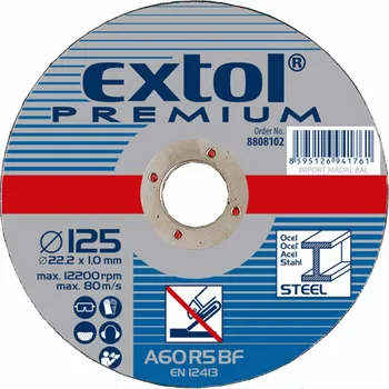 Řezný kotouč Extol Premium 8808102 | Řezný kotouč 125x1,0x22,23 mm