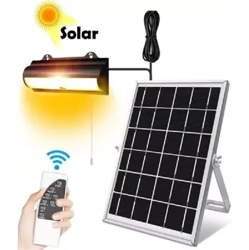 Venkovní osvětlení Solar 2735 Solární nástěnné světlo teplá bílá (Solární LED světlo s dálkovým ovladačem)