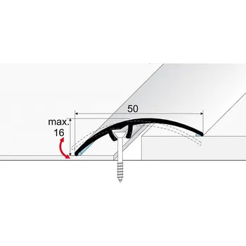 přechodová lišta Přechodová lišta s trny 50mm dekor kov 93 cm Effector, EFFECTOR Tmavá bronz 03