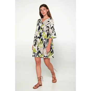 Dámské oblečení Vamp - Šaty s krátkými rukávy 20411 - Vamp beige soleil xl