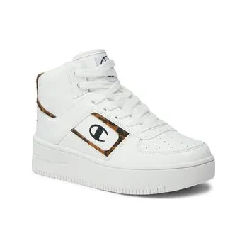 Dámské tenisky Champion Sneakersy Mid Cut Foul Play Plat Mid Animalie S11601-WW001 Bílá 40_5