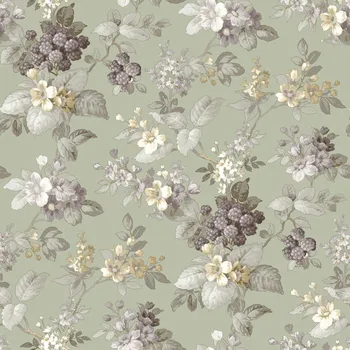 Tapeta Parato Zelená vliesová květinová tapeta na zeď, 12305, Fiori Country, Parato, velikost 10,05 x 0,53 m