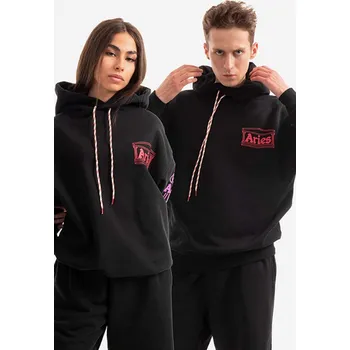 Dámská mikina Bavlněná mikina Aries Column Hoodie AR20010 PALE MINT, L, černá, 99A