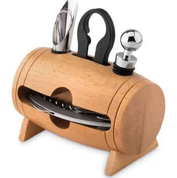 Stojan na víno Sada na víno v originálním stojánku | 4 dílná