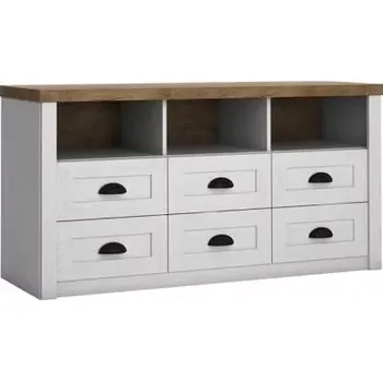 Komoda Televizní stůl PROVENCE K6S, sosna andersen/dub lefkas