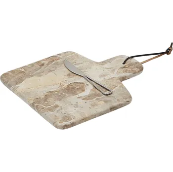 Kuchyňské prkénko Sada servírovacího prkénka a nože Kave Home Suka 23 x 28,5 cm