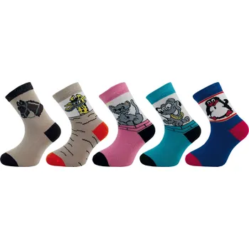 Dětské ponožky NOVIA | zvířátka 1514 - balení 5 párů Velikost: 20-21 ( 30-32 )