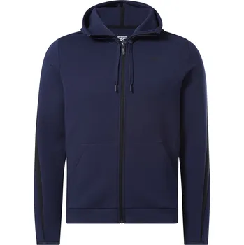 Pánské oblečení Pánská Mikina REEBOK DREAMBLEND FZ HOODIE 100070723 – Tmavě modrá S