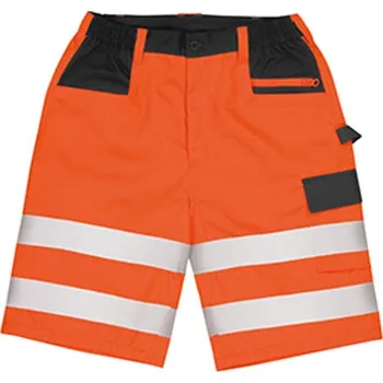Result Unisex bezpečnostní kraťasy R328X Fluorescent Orange XS