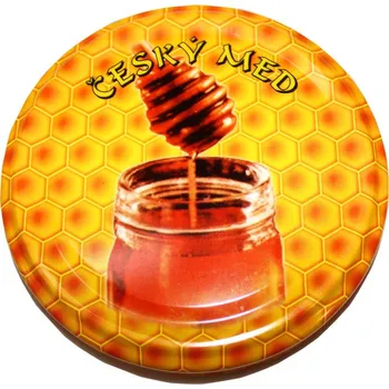 Víčko na sklenice Twist Off 8,2 cm 1 ks, český med/medovka