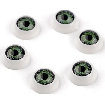 Plastové oči k nalepení Ø12 mm, barva 3 zelenošedá světlá