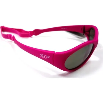 Módní doplněk Dětské gumové sluneční brýle 3F s GUMIČKOU - růžové