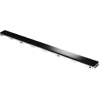 Odvodňovací žlab Tece TECEdrainline - Rošt pro sprchový žlab 80 cm, sklo/černá 600892