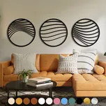 WoodenPuzzle.cz Dřevěný obraz - Kruhy Barva: Krémová, Velikost: M