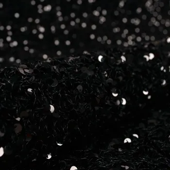 Flitrovaná elastická látka Pepi černá