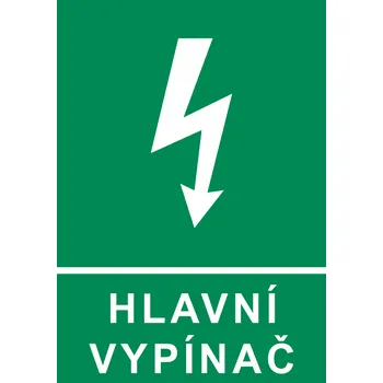 Značení Hlavní vypínač - Samolepka A4