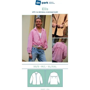 Dámská košile Papírový střih - Elis vel. XS-XXL
