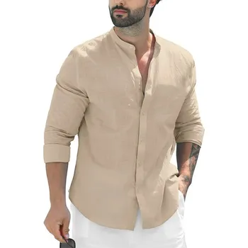 Pánská košile Pánská slim Fit košile Barva: Khaki, Velikost: 2XL