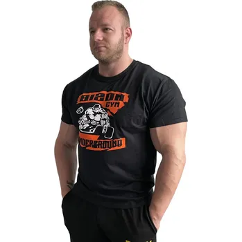 Pánské tričko Bizon Gym Triko 241 - černá/oranžová XL