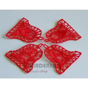 Vánoční dekorace Ozdoba vánoční zvonek 4ks červená