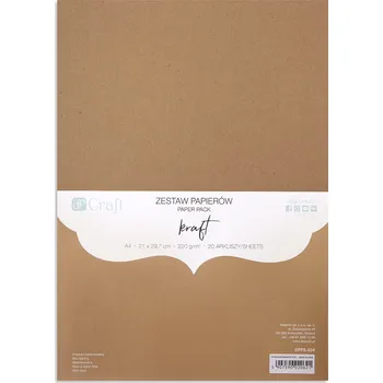 Papír pro tiskárny Papíry ke tvoření, HNĚDÉ, A4, 20 listů/bal.