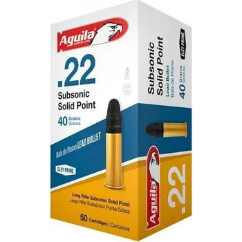 Příslušenství pro sportovní střelbu Kulový náboj Aguila, Subsonic, .22LR, 40gr, SP