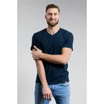 CityZen Bondy pánské bavlněné triko kr. rukáv, výstřih do V, Navy S