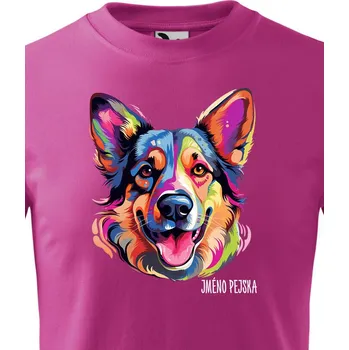 Chlapecké tričko Dětské tričko Německý ovčák, Barva Purpurová, Velikost 134 cm/8 roků, Canvas Dětské tričko 2451