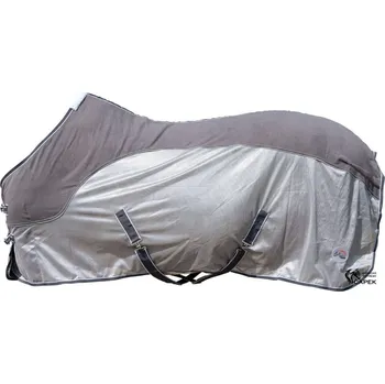 Deka pro koně Síťová/odpocovací deka HKM -COMFORT- - Šedá/Světle šedá - 155cm