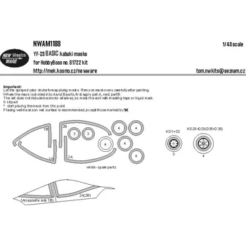 Plastikový model 1/48 Mask YF-23 BASIC (HOBBYB)