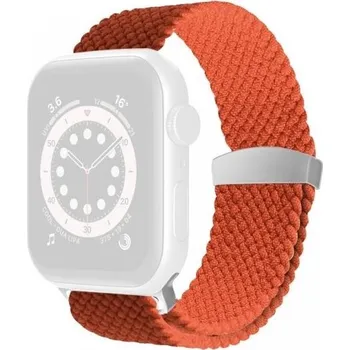 Řemínek na hodinky Nylonový copánkový řemínek s posuvnou přezkou pro Apple Watch 42mm / 41mm / 40mm / 38mm - oranžový