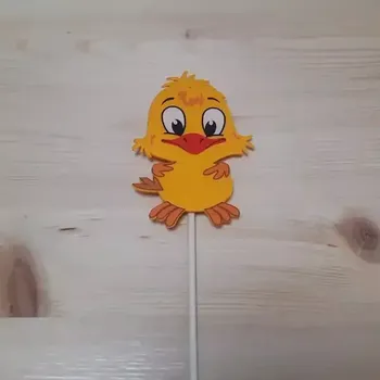 Velikonoční dekorace Dekorace kuřátko z plsti 02 zápich