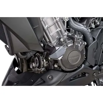 Pádové protektory rámu puig r12 7057n černý s šedou gumou