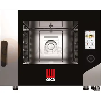 Konvektomat plynový 4x 600x400, s přímým nástřikem, dotyková obrazovka, s mycím systémem a sondou | EKA, Millennial Touch Screen BAKERY