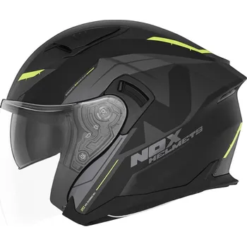 Helma na motorku Přilba n130 klint, nox (černá matná,žlutá, vel. xs)