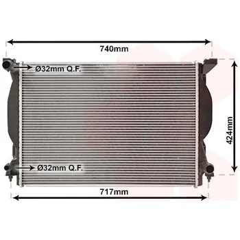 Chladič motoru Chladič, chlazení motoru VAN WEZEL 03002204