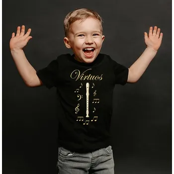 Chlapecké tričko STRIKER Dětské tričko virtuos zobcová flétna Dětská velikost: 4 roky