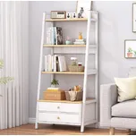 Regál KAREFORMIS se zásuvkami, bílá/buk + vyzvednutí ZDARMA