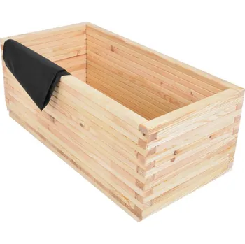 Pěstitelství Velký dřevěný květináč masiv borovice venkovní 100x50x40 cm