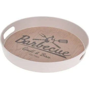 EXCELLENT HOUSEWARE Kulatý servírovací podnos 30 cm Barbeque KO-177600260barb