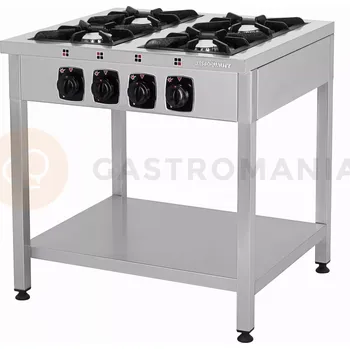Sporák Plynový sporák volně stojící 4 hořákový, 28 kW, 800x700x850 mm | RESTO QUALITY, RQ403554