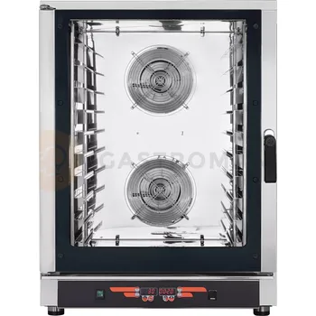 Konvektomat, 10xGN1/1, 10x 600x400 mm, sonda, 9 programů, 12,7 kW, 840x910x1150 mm | RESTO QUALITY, FED10