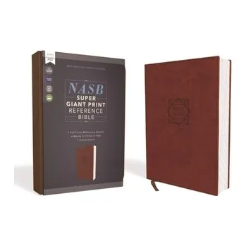 Populárně naučná literatura pro dospělé NASB, Super Giant Print Reference Bible, Leathersoft, Brown, Red Letter, 1995 Text, Comfort Print - Zondervan